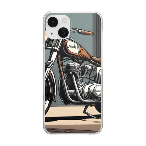 クラッシクなバイクのグッツ Clear Smartphone Case