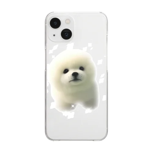 キラキラわんこ Clear Smartphone Case