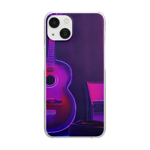 Guitar The Neon Clear Smartphone Case