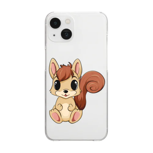 可愛いリス Clear Smartphone Case