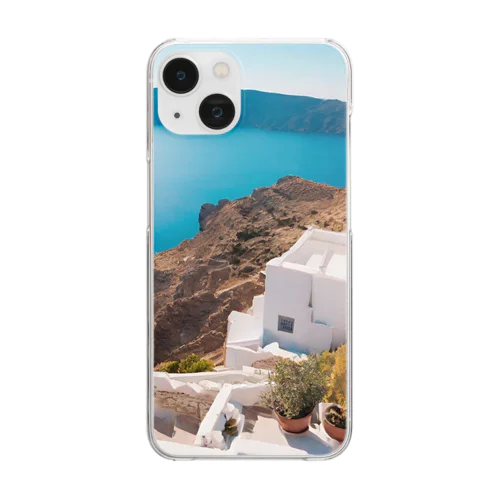 ギリシャ・エーゲ海の素敵な風景 Clear Smartphone Case