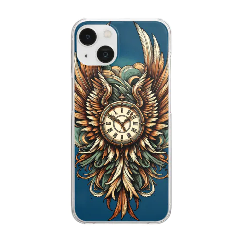時計の翼 Clear Smartphone Case
