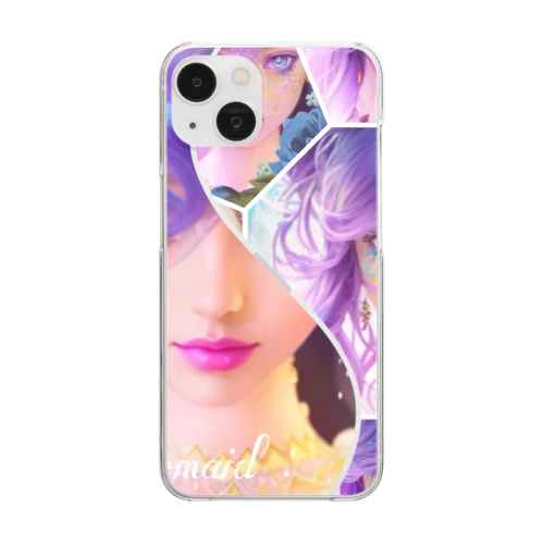 healing mermaid LARA陰陽バランス Clear Smartphone Case