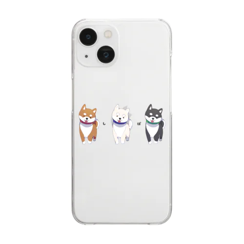 3色柴犬 Clear Smartphone Case