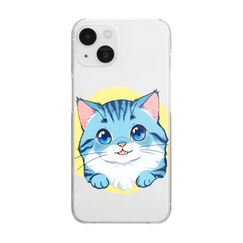 ねこのふわふわ Clear Smartphone Case