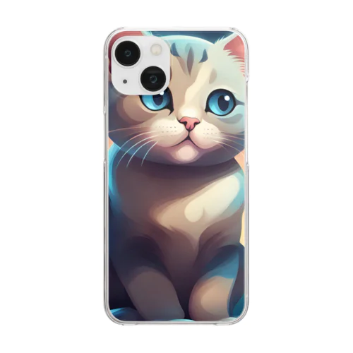 キュートキャットコーナー(Cute Cat Corner) Clear Smartphone Case