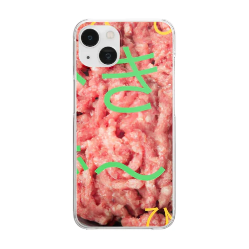 ひき肉でーす Clear Smartphone Case