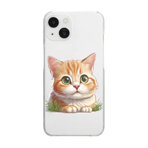 ねこのまちまち Clear Smartphone Case