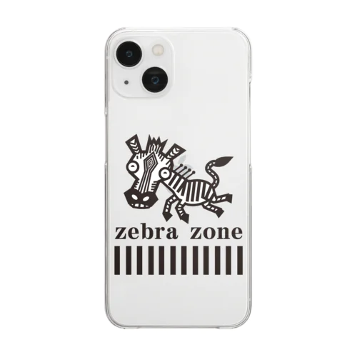 zebra zone Clear Smartphone Case