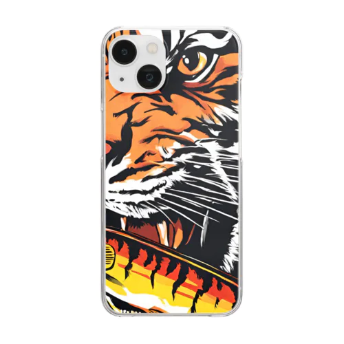 ホットタイガー！！ Clear Smartphone Case
