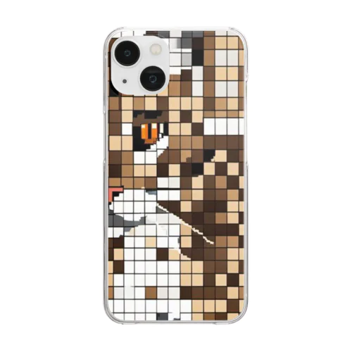 ドット絵のベンガルキャット Clear Smartphone Case