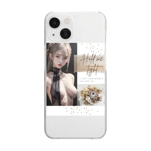 美女 図鑑（ホールド） Clear Smartphone Case