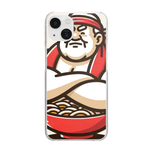 ラーメンおじさん Clear Smartphone Case