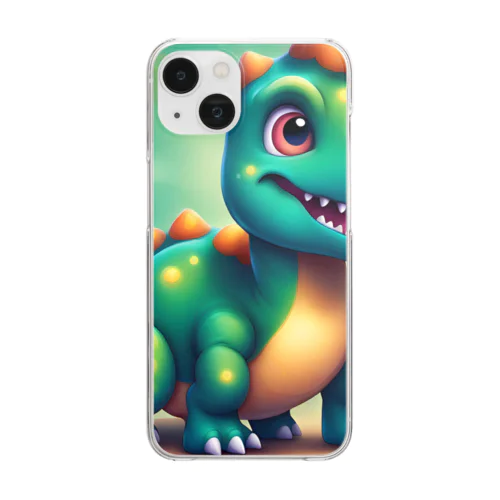 かわいい恐竜 Clear Smartphone Case