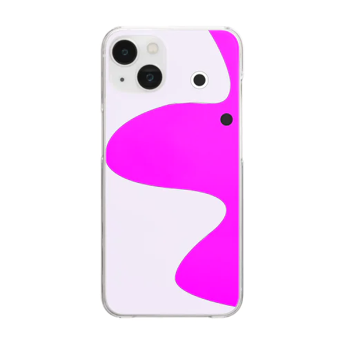 optical illusion pink Clear Smartphone Case