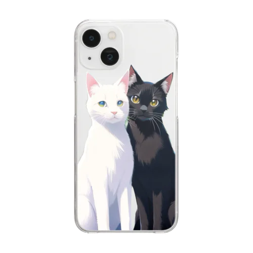 ハーモニーキャット Clear Smartphone Case