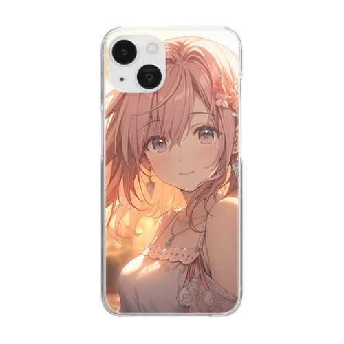 夕方の公園で Clear Smartphone Case