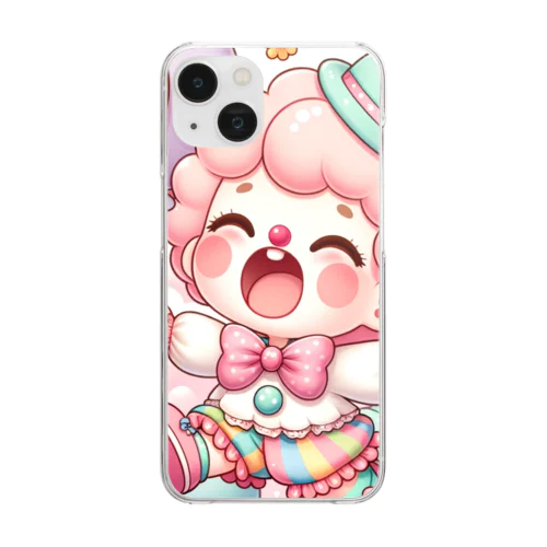 可愛いピエロ Clear Smartphone Case