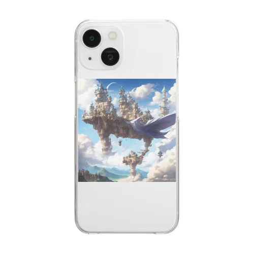 ファンタジーな青空のグッズ Clear Smartphone Case