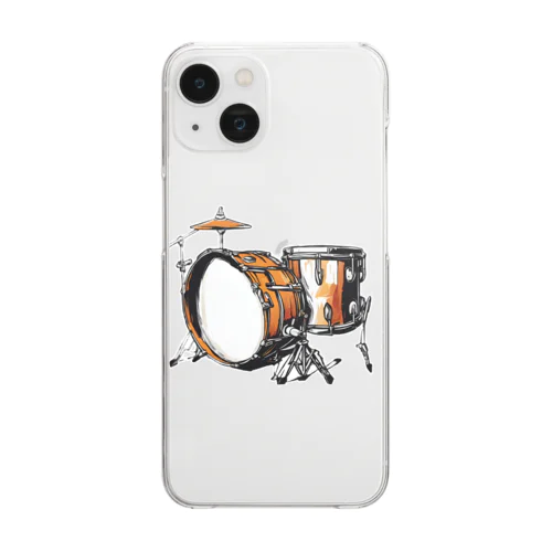 シンプルdrum Clear Smartphone Case