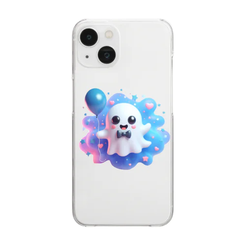 可愛いおばけ『ケケ』くん Clear Smartphone Case