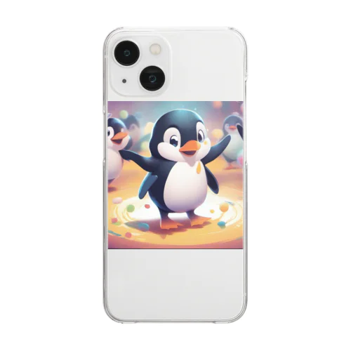 ペンギンダンス Clear Smartphone Case