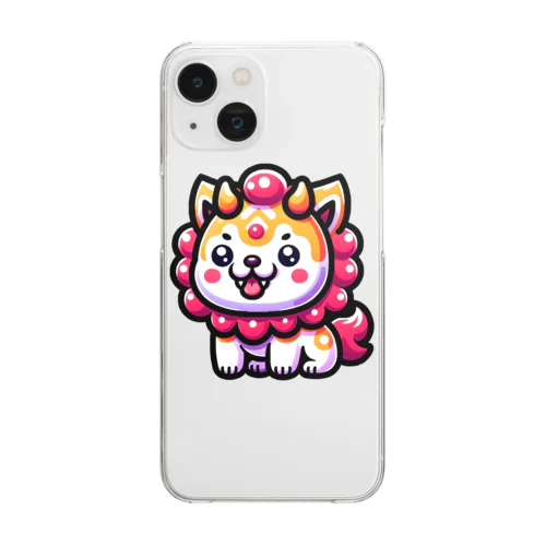 ゆるかわシーサー Clear Smartphone Case