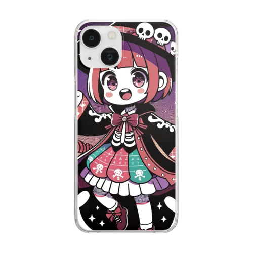 ハロウィンの魔法少女 Clear Smartphone Case