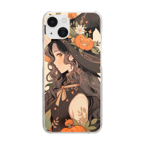 ハロウィンの魔女 Clear Smartphone Case