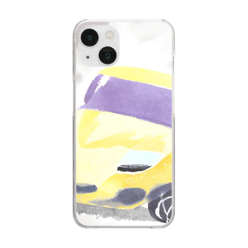 人気！水彩画風スポーツカー Clear Smartphone Case