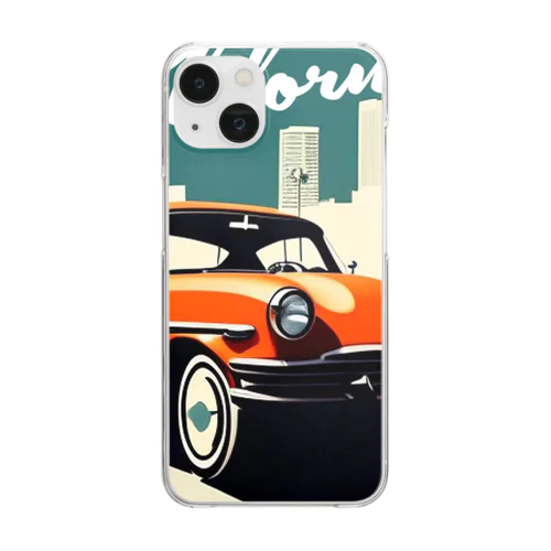 カリフォルニアのオレンジの車 Clear Smartphone Case