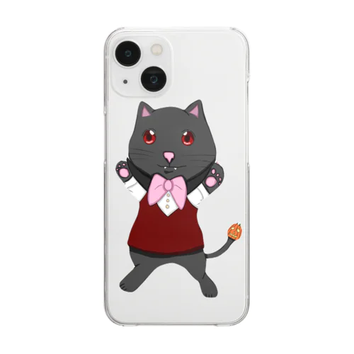 ハロウィンにゃにゃ Clear Smartphone Case