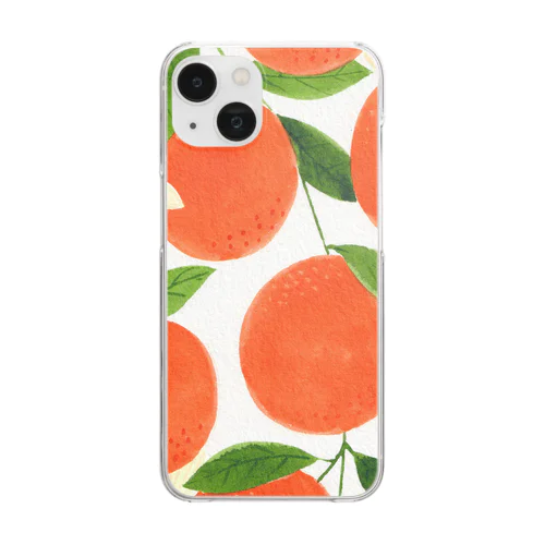 Oranges et fleurs Clear Smartphone Case