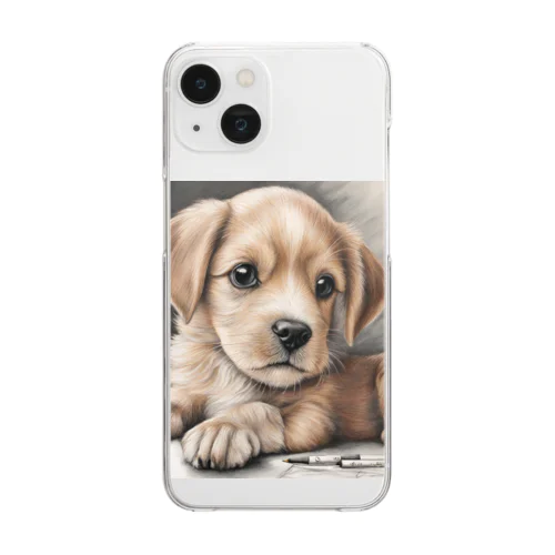 癒しの子犬 Clear Smartphone Case