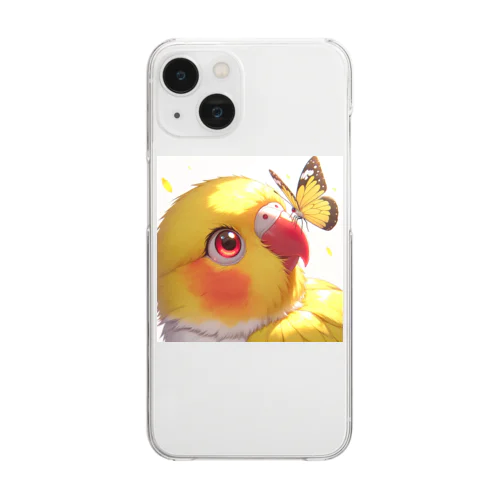 コザクラインコのルン　ルチノーバージョン Clear Smartphone Case