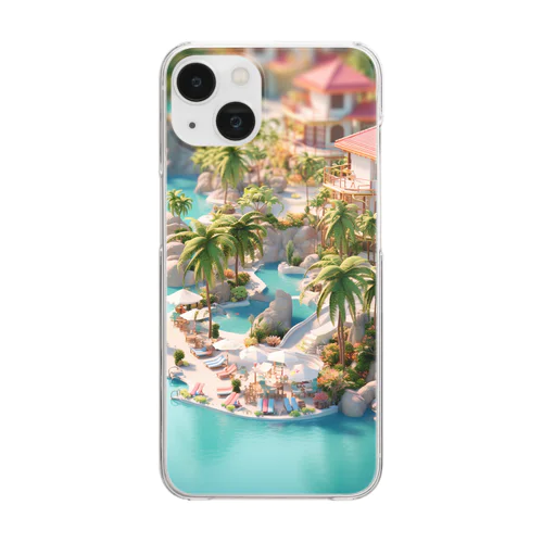 tropical resort Clear Smartphone Case