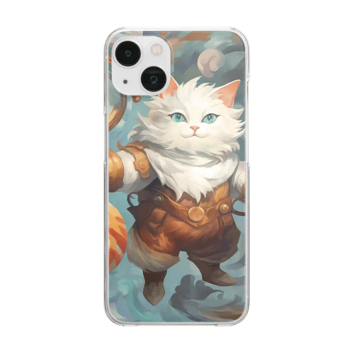 スチームパンクな猫 -b Clear Smartphone Case