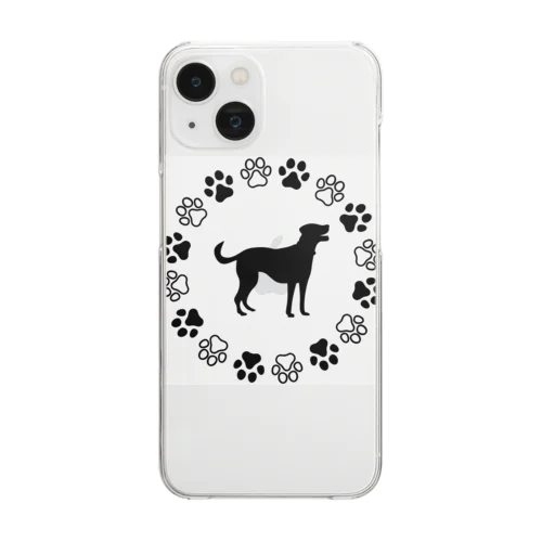 犬好きさん必見！かわいい犬ロゴ🐕✨ Clear Smartphone Case