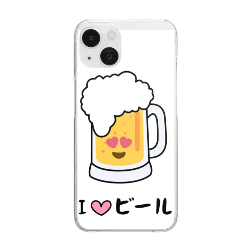 アイラブビール Clear Smartphone Case