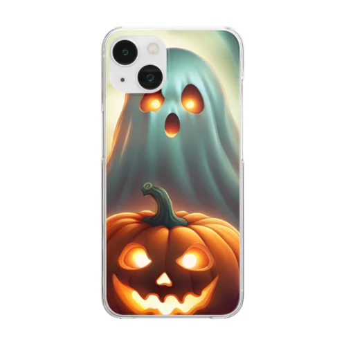 カボチャとゴースト🎃👻 Clear Smartphone Case