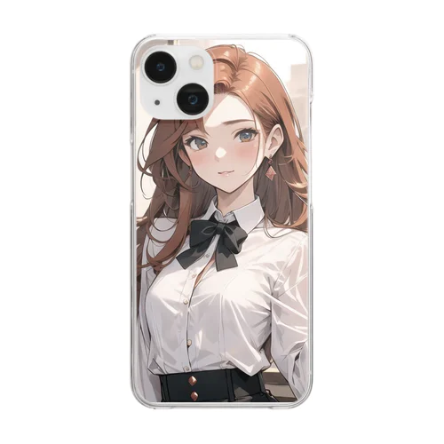 バーテンダーのお姉さん Clear Smartphone Case