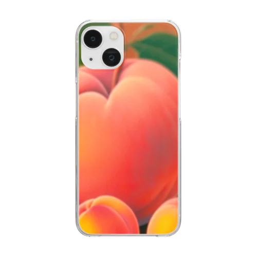 ピンクと言えば桃🍑 Clear Smartphone Case