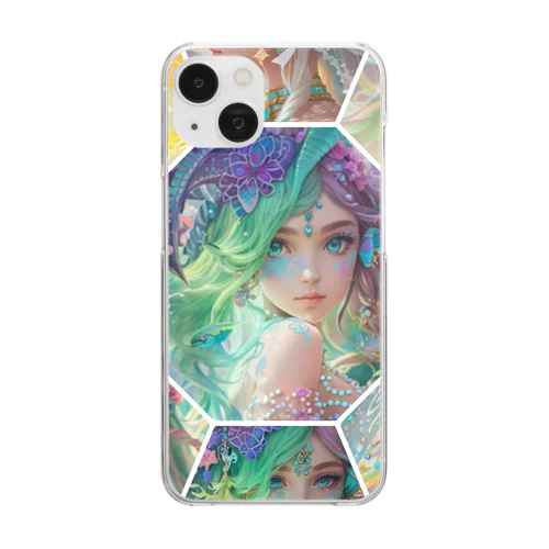 universal mermaid  REINAの心の旅 Clear Smartphone Case