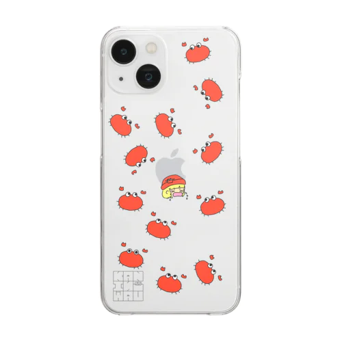 泣き蟹乃とカニ　スマホケース Clear Smartphone Case
