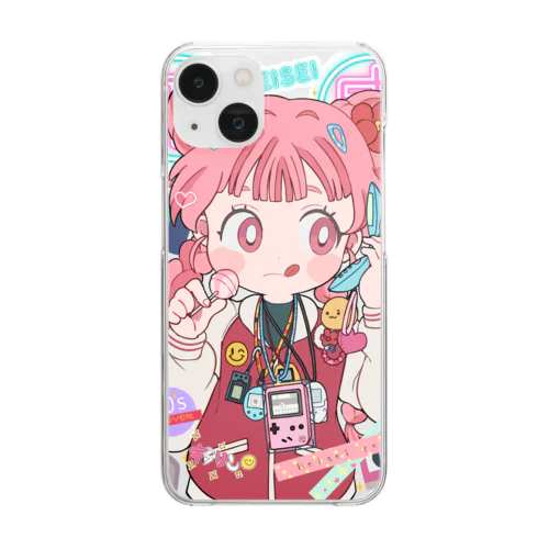 平成レトロ Clear Smartphone Case