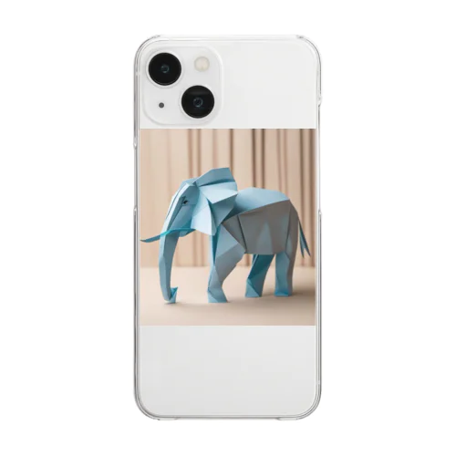 象（折り紙風アート） Clear Smartphone Case