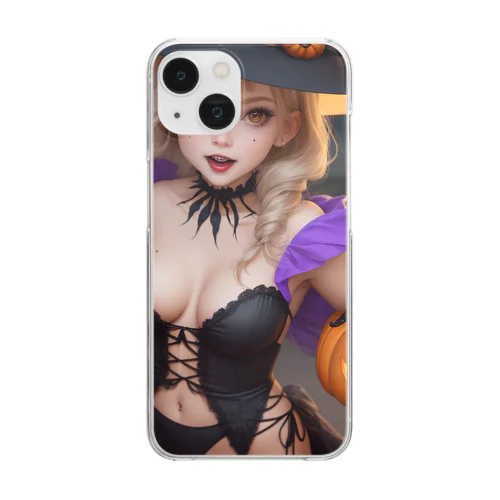 ハロウイーン魔女 Clear Smartphone Case