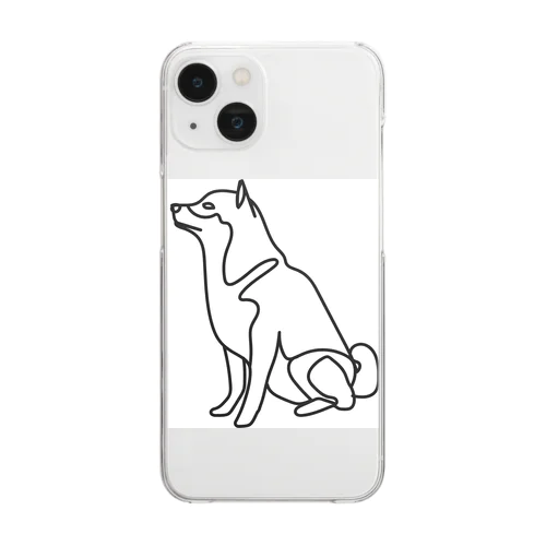 柴犬トレジャーズ　ブラック Clear Smartphone Case