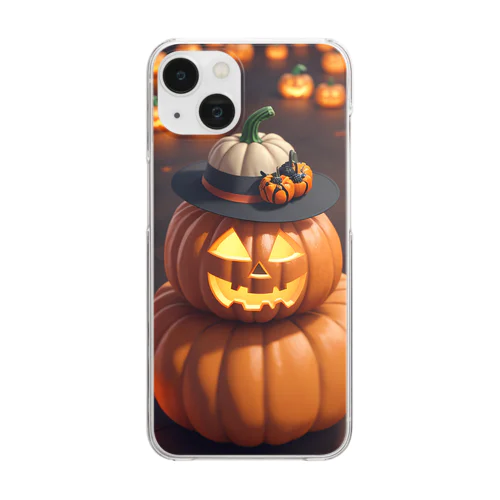 ハロウィーンカボチャ Clear Smartphone Case