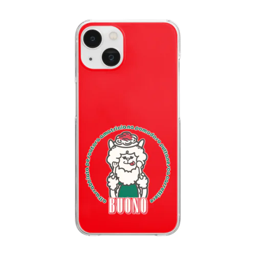 アルパカパスタ（Alpaca and Pasta） Clear Smartphone Case